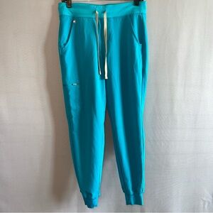 FIGS Technical Collection Zamora Jogger Scrub Pants - Teal - Size Small